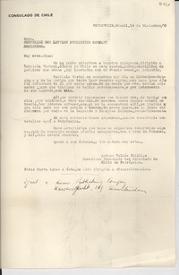 [Carta] 1945 dic. 10, Petrópolis, Brasil [a] Republiek der Lettern Publishing Company, Amsterdam, [Holanda]
