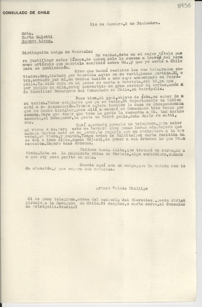 [Carta] 1945 dic. 3, Petrópolis [a] Martha Salotti, Buenos Aires