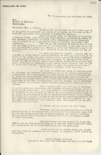 [Carta] 1945 dic. 5, Río de Janeiro [a] Esther de Cáceres, Montevideo