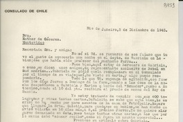 [Carta] 1945 dic. 5, Río de Janeiro [a] Esther de Cáceres, Montevideo