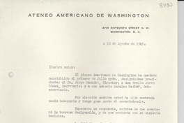 [Carta] 1949 ago. 10, [Washington D. C., EE.UU.] [a] Gabriela Mistral, Los Angeles, Cal[ifornia], [EE.UU.]