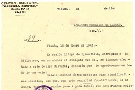 [Carta] 1943 ene. 18, Vicuña, Chile [a] Gabriela Mistral, Petrópolis, Brasil