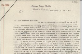 [Carta] 1947 nov. 5, Guayaquil, Ecuador [a] Gabriela [Mistral]