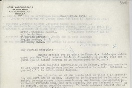 [Carta] 1955 ene. 17, [México D. F.] [a] Gabriela Mistral, New York, U.S.A.