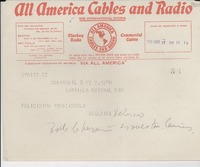 [Telegrama] 1945 nov. 17, Guayaquil [a] Gabriela Mistral, Río de Janeiro