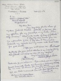 [Carta] 1956 nov. 22, Guayaquil, Ecuador [a] Dr. Martin L. Goldfard y a Gabriela Mistral, Nueva York