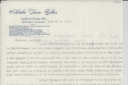 [Carta] 1953 mayo 26, Guayaquil, Ecuador] [a] Gabriela [Mistral]