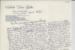 [Carta] 1954 ago. 28, Guayaquil, Ecuador [a] Gabriela Mistral