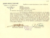 [Carta] 1945 nov. 16, Buenos Aires, República Argentina [a] Gabriela Mistral, Petrópolis, Brasil