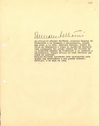 [Carta] 1944 may. 9, Santiago, Chile [a] Gabriela Mistral, Petrópolis, Brasil