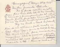 [Carta] 1955 mayo 27, Guayaquil, [Ecuador] [a] Gabriela [Mistral]