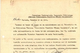 [Carta] 1944 oct. 15, Hurtado, Chile [a] Gabriela Mistral, Petrópolis, [Brasil]