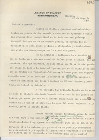 [Carta] 1934 mayo 26, Ginebra [a] Gabriela Mistral, Madrid
