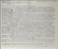 [Carta] 1947 jun. 14, Buenos Aires [a] Alberto Lleras Camargo, Washington