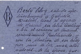 [Carta] 1944 nov. 20, Santiago, Chile [a] Gabriela Mistral