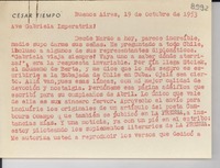 [Carta] 1953 oct. 19, Buenos Aires [a] Gabriela Mistral