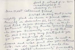 [Carta] 1955 Jan. 5, Washington D.C., [EE.UU.] [a] [Gabriela Mistral]