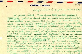 [Carta] 1945 ago. 22, Santiago, [Chile] [a] Gabriela [Mistral]