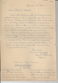[Carta] 19346 feb. 25, Göppingen, Alemania [a] Gabriela Mistrals [i.e. Mistral]