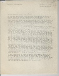 [Carta] 1954 jun. 21, Santiago de Chile [a] Gabriela Mistral