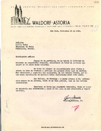 [Carta] 1945 nov. 13, Nueva York [a] Gabriela Mistral, Petrópolis