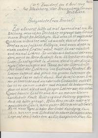 [Carta] 1948 abr. 8, Wendeburg, Brit. Zone, [Germany] [a] [Gabriela Mistral]