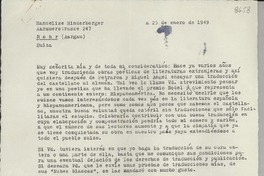 [Carta] 1949 ene. 25, Rohr, Suiza [a] [Gabriela Mistral]