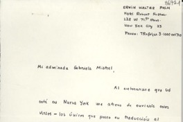 [Carta] 1953 nov. 19, New York, [EE.UU.] [a] Gabriela Mistral