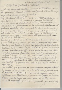 [Carta] 1946 feb. 16, Milazzo, [Italia] [a] Gabriela Mistral
