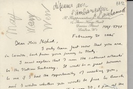 [Carta] 1946 feb. 21, Londres [a] Gabriela Mistral