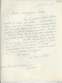 [Carta] 1951 ene. 24, Genova, [Italia] [a] [Gabriela Mistral]