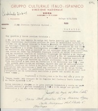 [Carta] 1951 feb. 8, Málaga, [España] [a] Gabriela Mistral, Rapallo, [Italia]