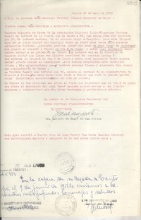 [Carta] 1951 mayo 26, Trento, [Italia] [a] Gabriela Mistral