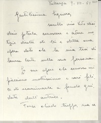 [Carta] 1951 jul. 9, Pallanza, [Italia] [a] [Gabriela Mistral]