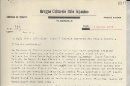 [Carta] 1951 magg. 1, Trento, [Italia] [a] Gabriela Mistral