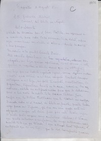 [Carta] 1951 ago. 3, Rapallo, [Italia] [a] Gabriela Mistral, Napoli