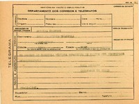 [Telegrama] 1945 nov. 28, Brasil [a] José Francisco Urrejola, Lima, Perú