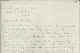 [Carta] 1952 feb. 22, Rapallo [a] Gabriela Mistral, Napoli