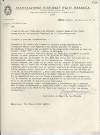 [Carta] 1952 jul. 26, Trento, [Italia] [a] Gabriela Mistral