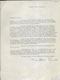 [Carta] 1953 nov. 23, Bogotá, [Colombia] [a] Doris [Dana]