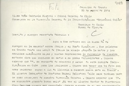 [Carta] 1954 ene. 20, Calavino de Trento, [Italia] [a] Gabriela [Mistral], Miami, [EE.UU.]