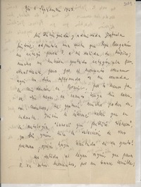 [Carta] 1943 sept. 11, Río [de Janeiro, Brasil] [a] Gabriela Mistral