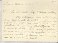 [Carta] 1933 sept. 10, Tineo, Asturias, [España] [a] Gabriela Mistral
