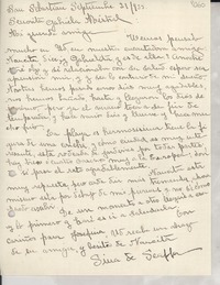 [Carta] 1933 sept. 21, San Sabastián, [España] [a] Gabriela Mistral