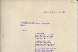 [Carta] 1933 sept. 21, Madrid, [España] [a] Eladio Saro, Madrid, [España]