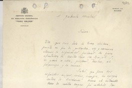 [Carta] [1934?], Madrid, [España] [a] Gabriela Mistral