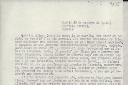 [Carta] 1951 sept. 18, Madrid, [España] [a] Gabriela Mistral, Rapallo, [Italia]