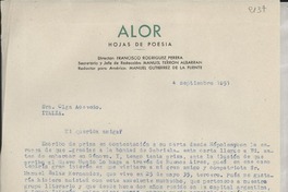 [Carta] 1951 sept. 4, [Sevilla], [España] [a] Olga Acevedo, [Italia]