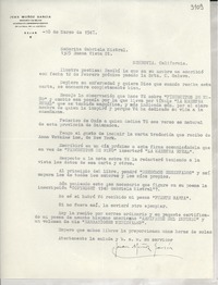[Carta] 1947 mar. 18, Béjar, [España] [a] Gabriela Mistral, Monrovia, California