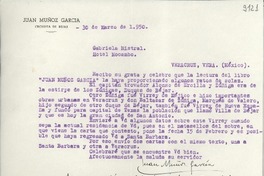 [Carta] 1950 mar. 30, [Béjar, España] [a] Gabriela Mistral, Veracruz, México